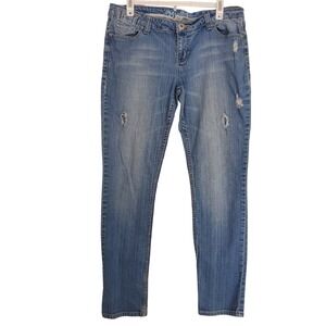 Vintage Mudd Skinny Low Rise‎ Jeans Distressed Light Wash Denim y2k Sz:13
